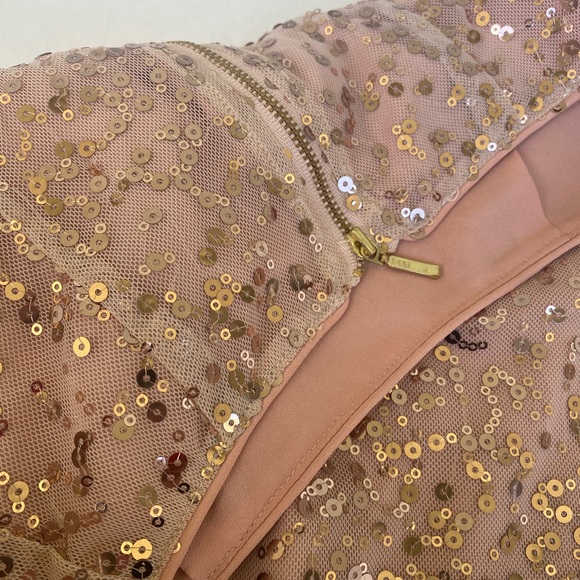 Finders Keepers Rose Gold Sequin Skirt - Picture 5 of 6